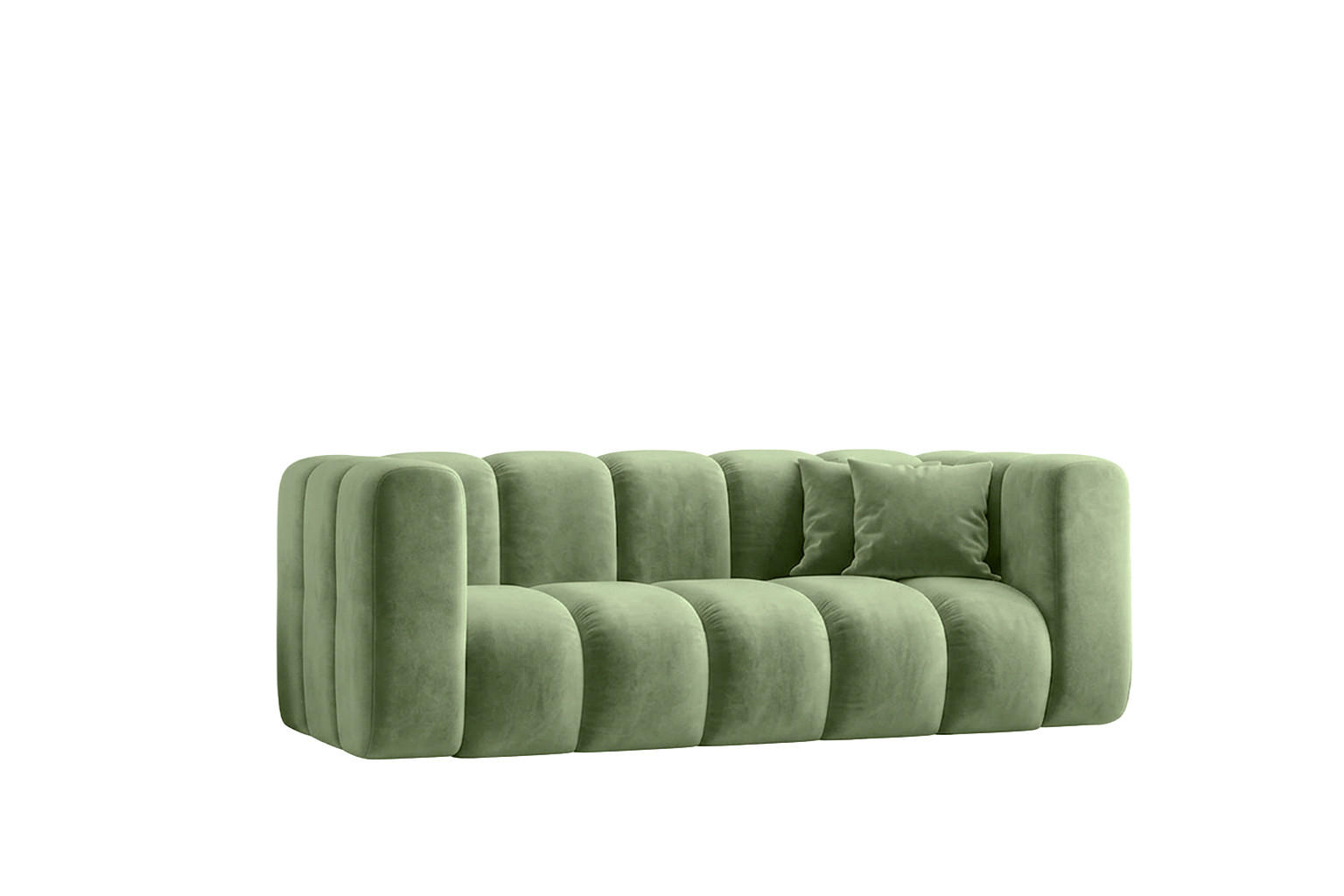 Kaiser Möbel Sofa Olivgrün 197x70x89 cm
