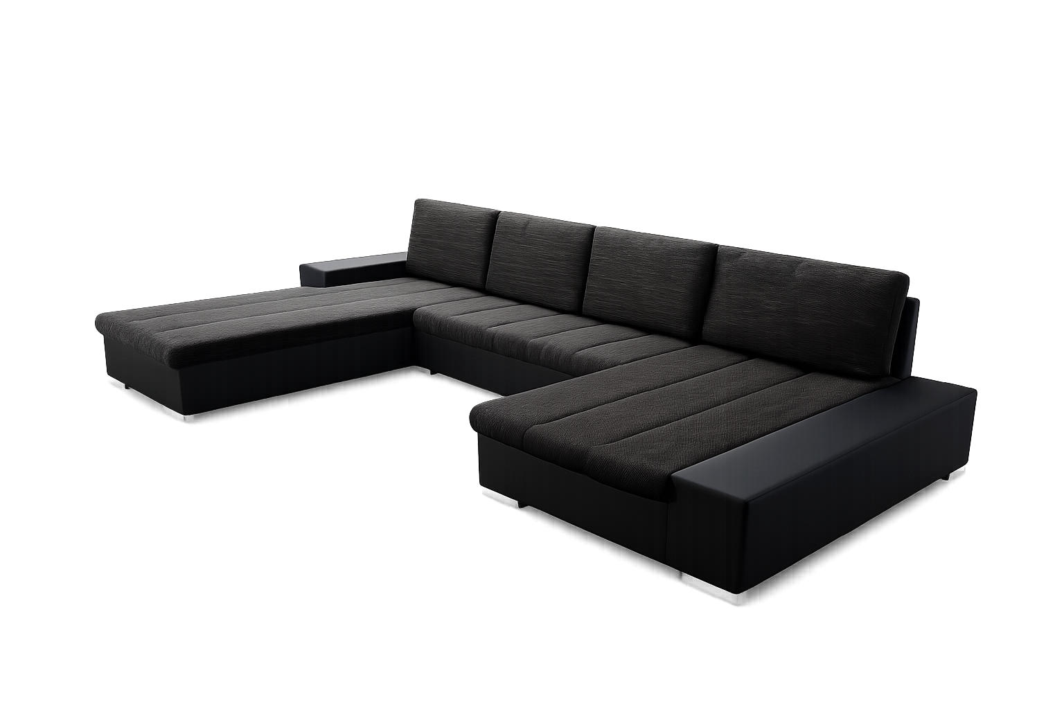 Wohnideebilder Wohnlandschaft Schwarz 387x85x213 cm