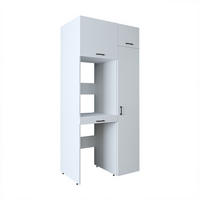 WASCHMASCHINENSCHRANK DUO-I 112cm Breit, 240cm Hoch - Weiß, Holzwerkstoff (112/240/67cm)