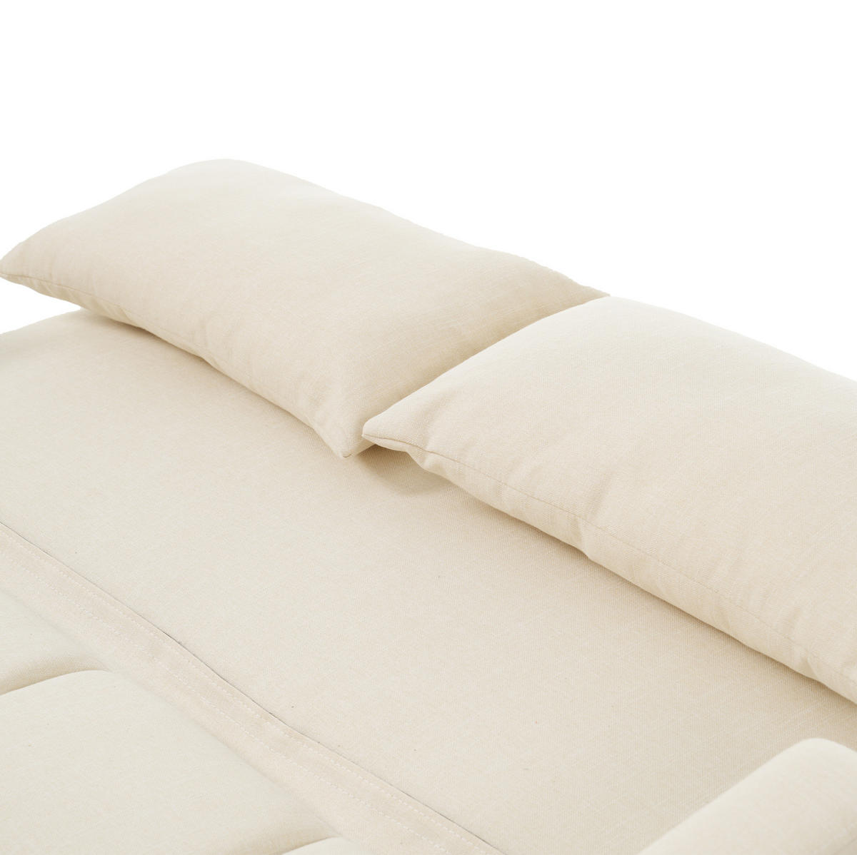 SCHLAFSOFA klappbar mit verstellbarer Rückenlehne 127 x 75 cm Beige - Beige, Metall (75/94/127cm) - Meubliv