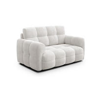 SOFA MELLOW 2-Sitzer, creme - Creme/Schwarz, Holz/Textil (153/87/98cm) - Courtois Laville