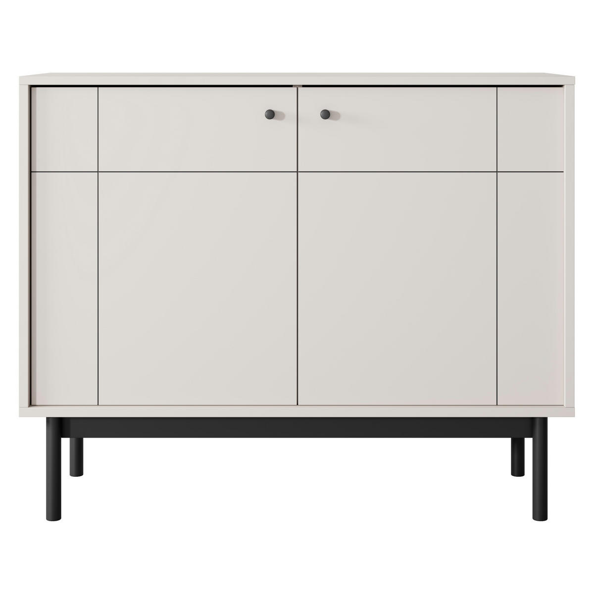 SIDEBOARD DIEPPE KOM1-2D Fräste Fronten, Kaschmir - Kaschmir, Holz/Holzwerkstoff (104/83/39cm) - Komodee