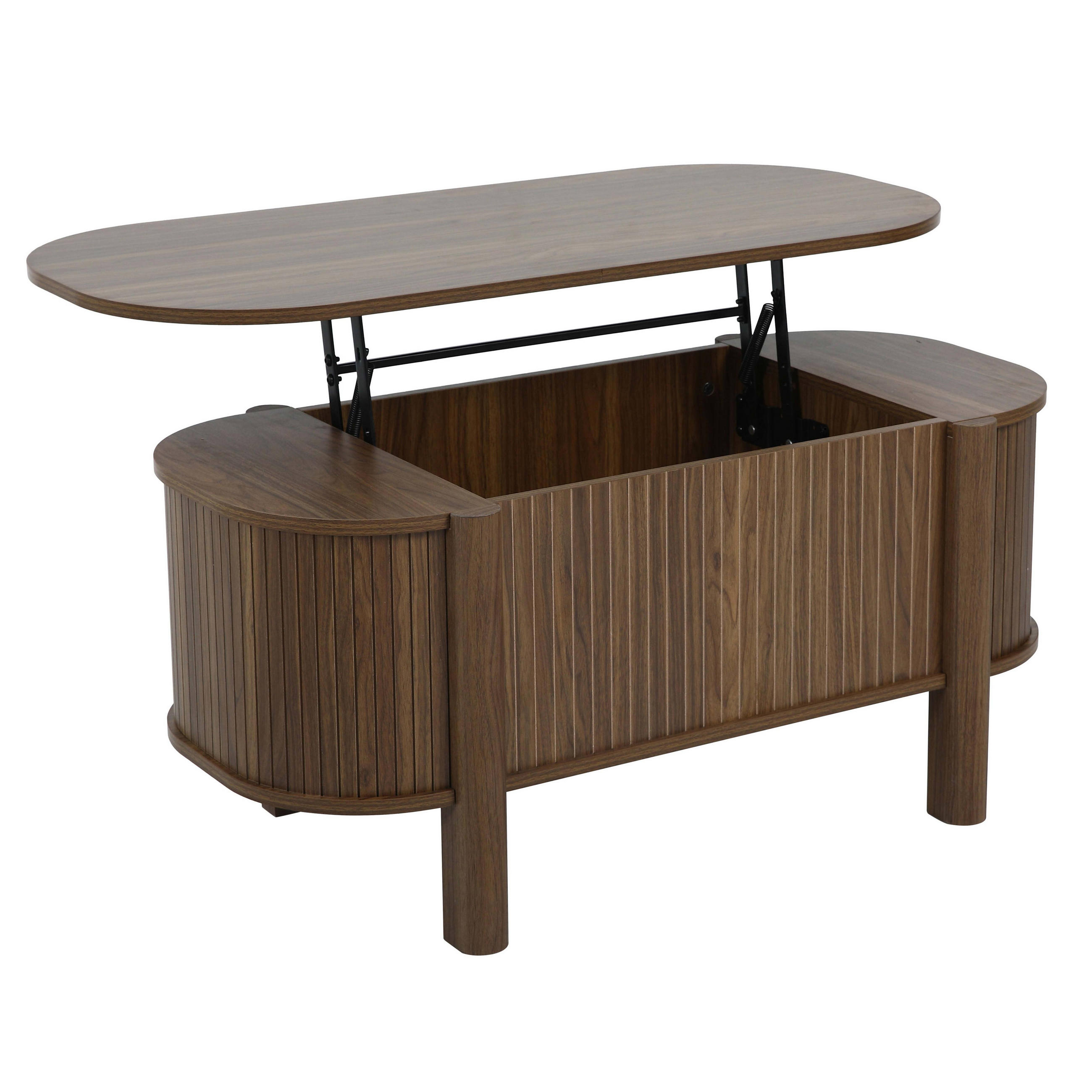 COUCHTISCH, dunkles Holz - Braun, Holz (48/100/45cm) - Oviala