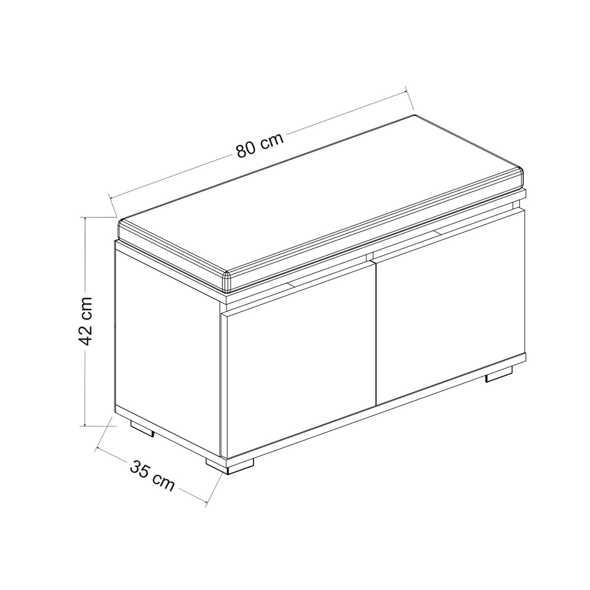 Thumbnail - [en.casa] Schuhbank, Schwarz, Textil, 80x42x35 cm, Garderobe, Garderobenbänke, Schuhbänke