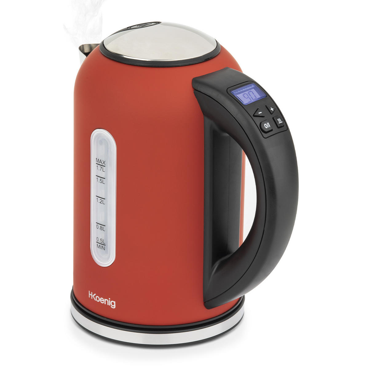 WASSERKOCHER BOE54 Rot, Programmierbar - Rot, Metall (15/27/23.7cm) - HKoenig