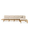 LOUNGESOFA ATREDA rechts - Creme, Holz/Textil (315/80/150cm) - KONSIMO®