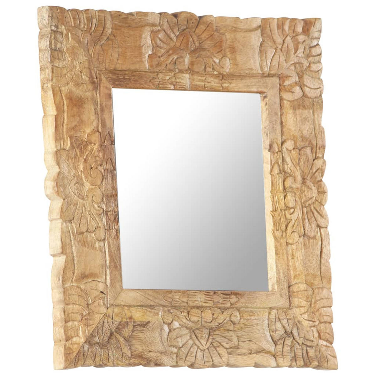 SPIEGEL 50x50 cm Massivholz Mango - Braun, Holz (50/50/1cm) - furnicato