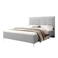 POLSTERBETT AURORA II 140x200 mit Bettkasten Boston Light Grey - Hellgrau, Textil (140/200cm) - Lookway