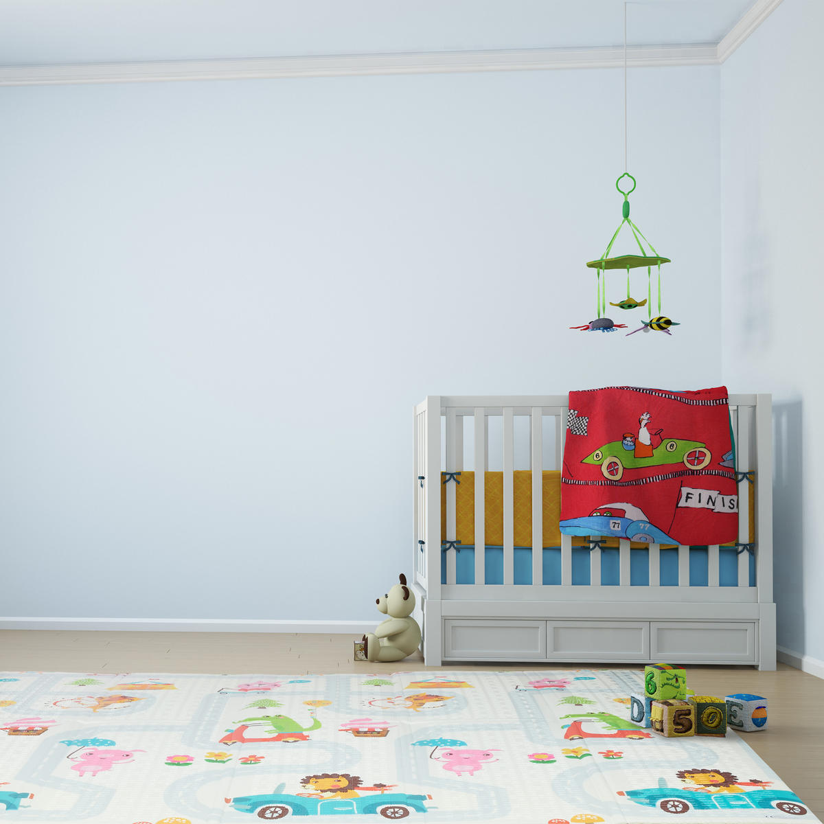 IGRALNA podloga - večbarvno, umetna masa/tekstil (195/175cm) - Relaxdays