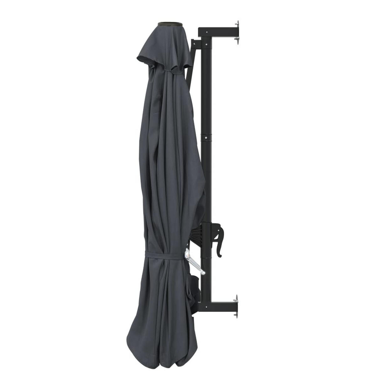 SONNENSCHIRM Zur Wandmontage Mit Metall-Mast 300 Cm Anthrazit - Anthrazit, Textil (300/300cm) - vidaXL