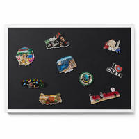 MAGNETTAFEL 60x40 cm Weißer Rahmen Farbe Schwarz - Brombeere, Metall (60/50/0.4cm) - TULUP
