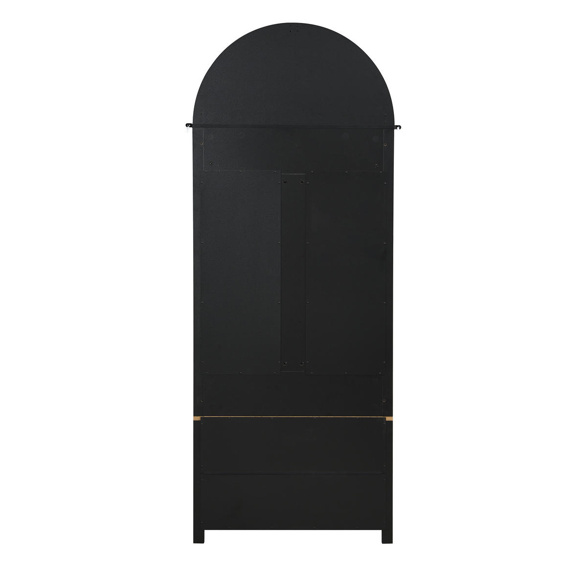 GARDEROBE-SET in Schwarz Garderobenschrank mit Schuhregal und Hake für Eingangsbereich und Flur, B75/T35/H195 cm - Schwarz/Naturfarben, Holzwerkstoff/Metall (75/195/35cm) - STILVORA