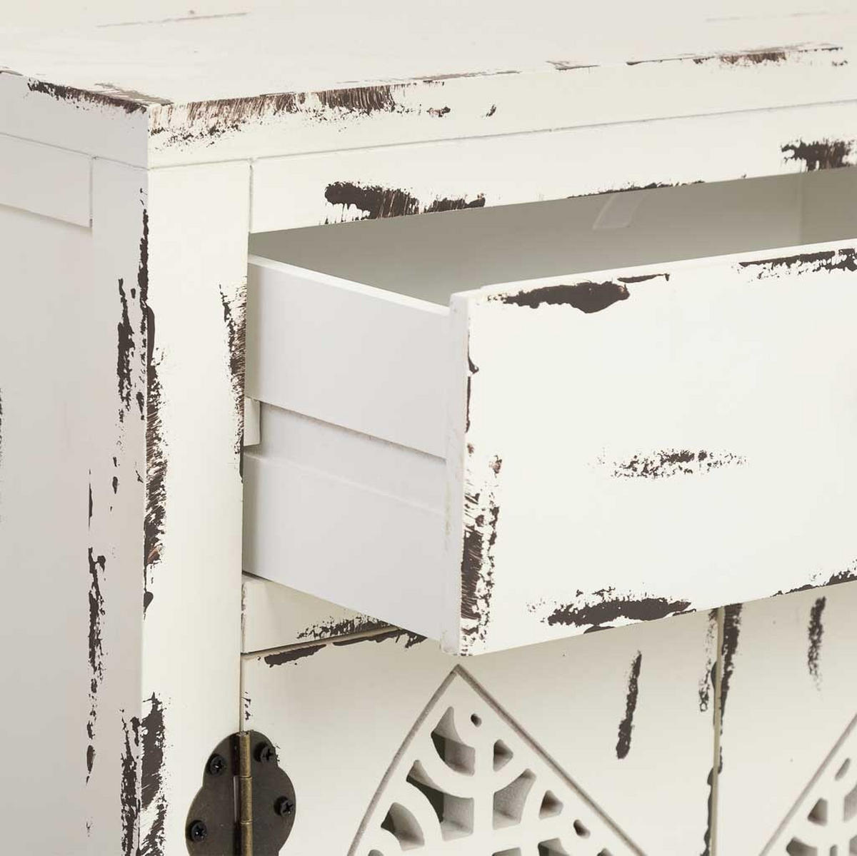 NACHTTISCH aus Holz, weiß, 48x32x70cm - Weiß, Holz (32/48/70cm) - Wanderlust