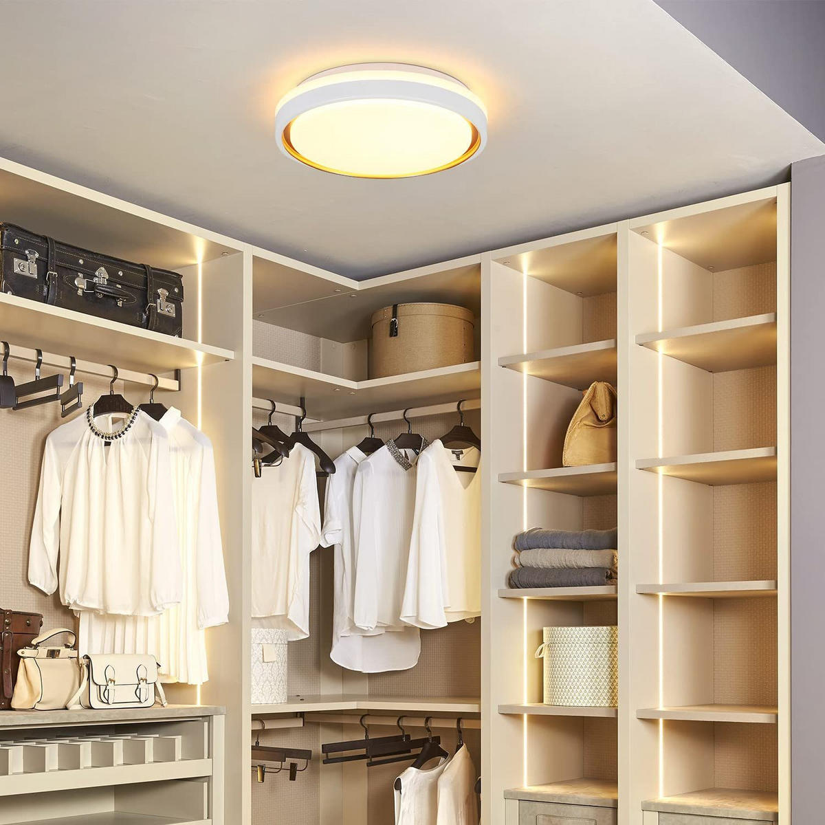 LED-DECKENLEUCHTE Daniel 30/30/6 cm - Weiß, Kunststoff (30/30/6cm) - Nettlife