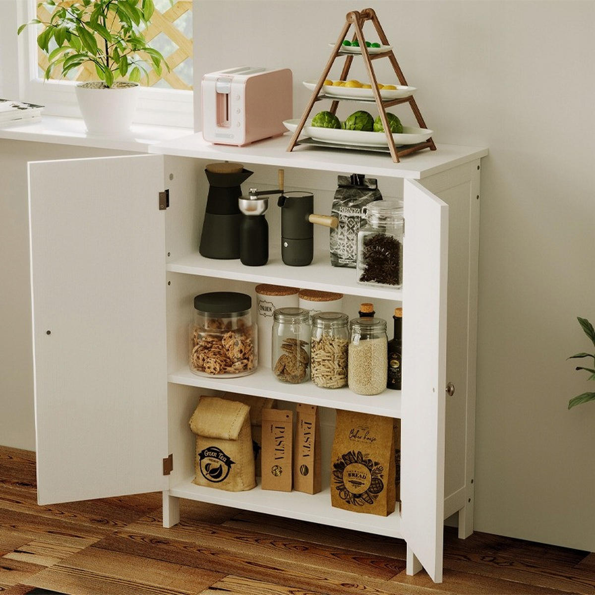 SCHRANK, REGAL, Weiß, 30/60/80 cm - Weiß, Holzwerkstoff (60/80/30cm)