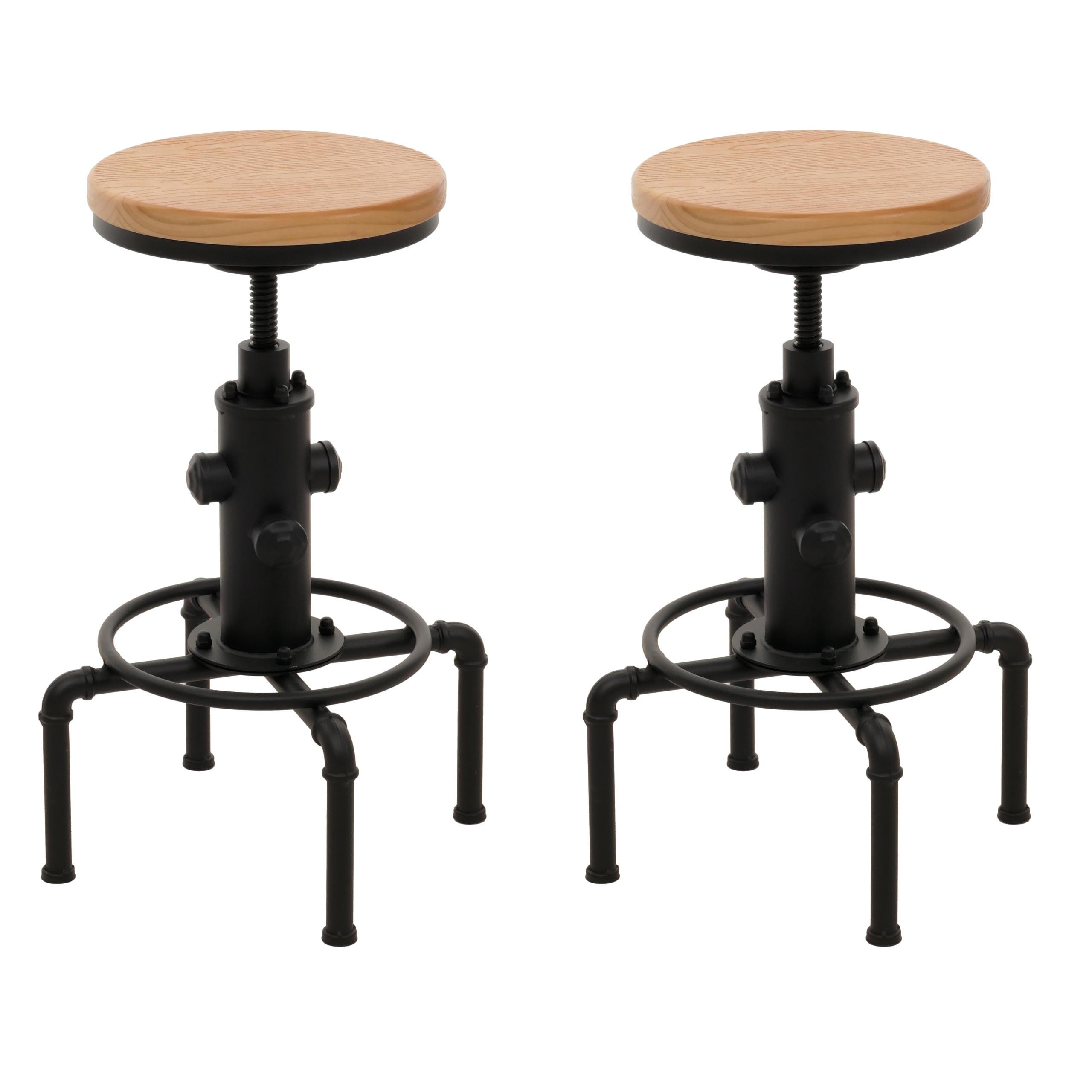 BARHOCKER Hellbraun 2er-Set - Hellbraun, Holz (34/85/34cm) - MCW