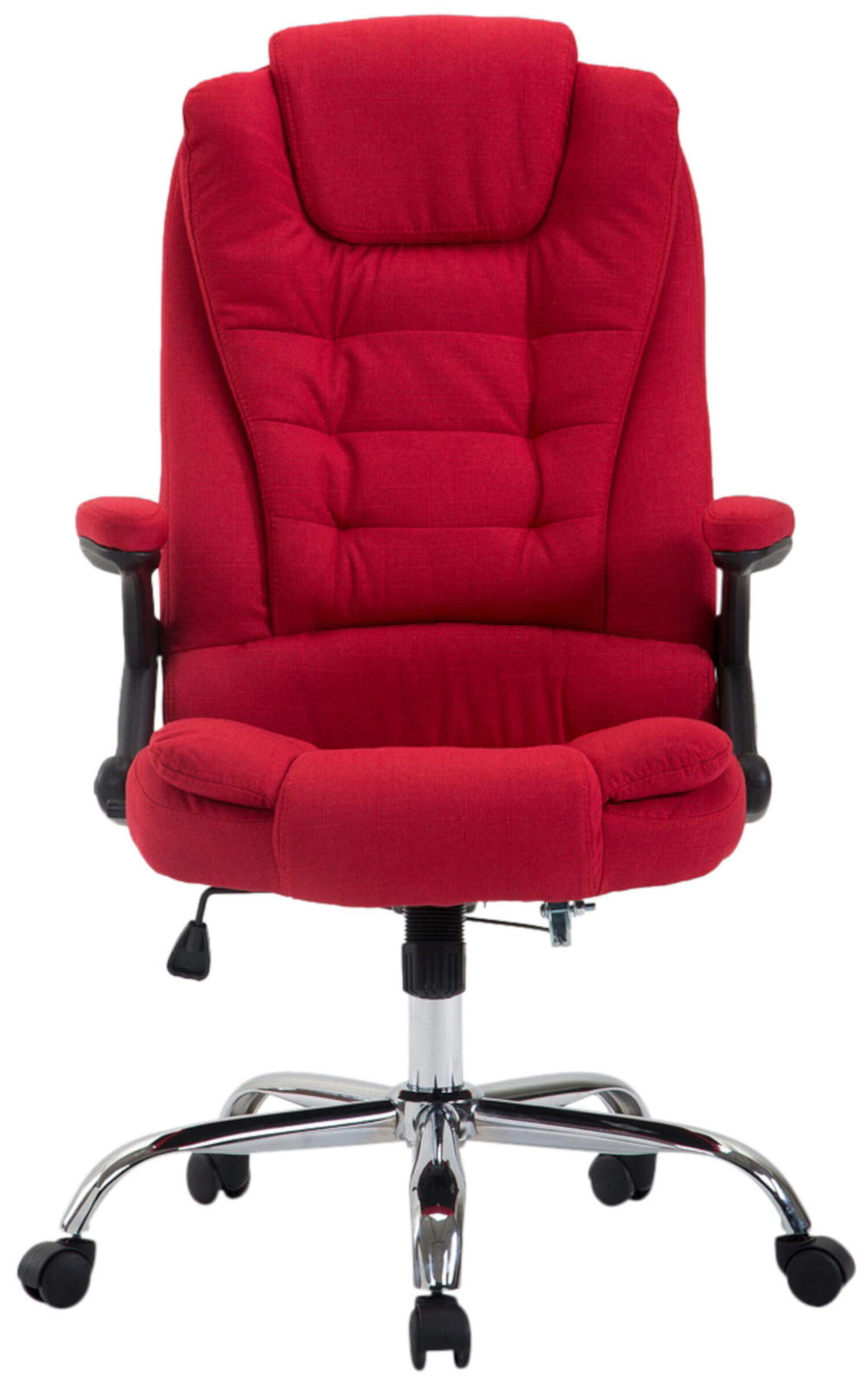 BÜROSTUHL Toronto, Stoff Rot - Rot, Textil/Metall (69/123/78cm) - TPFLiving