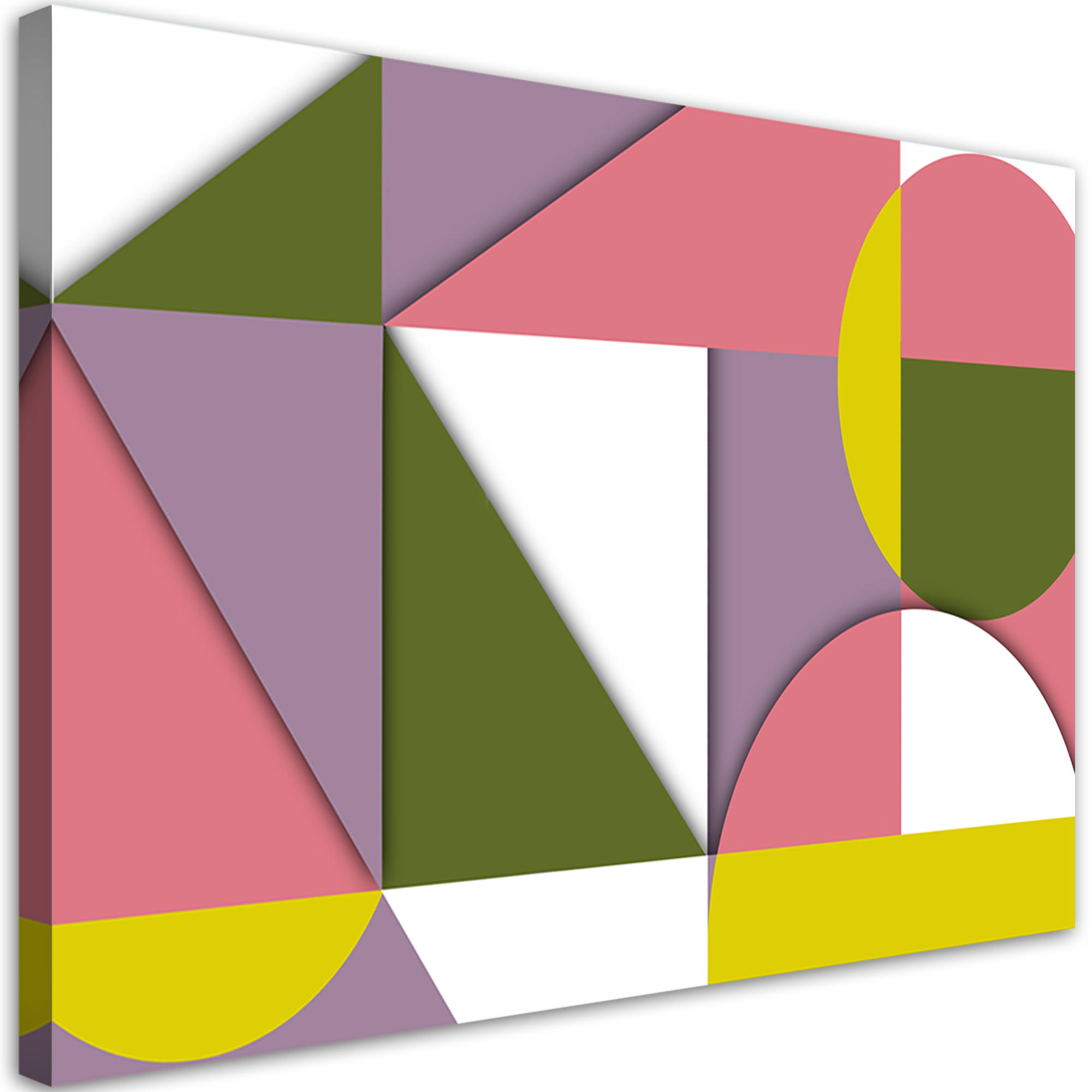 WANDBILD geometrische abstraktionsformen - Lila, Textil (60/40cm) - Feeby