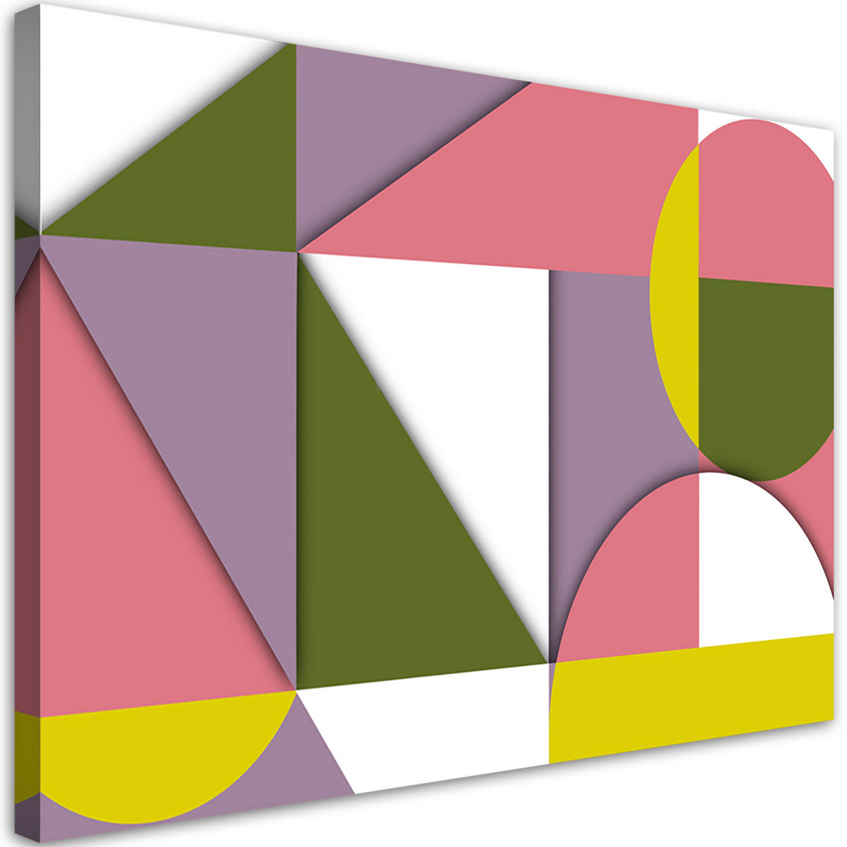 WANDBILD geometrische abstraktionsformen - Lila, Textil (60/40cm) - Feeby