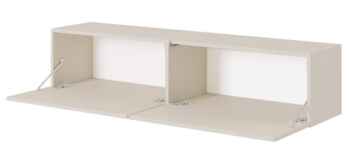 TV-HÄNGEBOARD Bisira Greige mit goldenem Einsatz 140 cm - Greige/Goldfarben, Holzwerkstoff (140/30/31.6cm) - Selsey