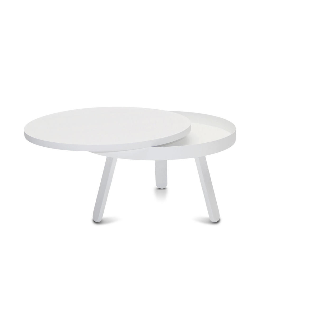 COUCHTISCH Batea M mit Stauraum - Weiß, Holz (62/62/35cm) - Woodendot