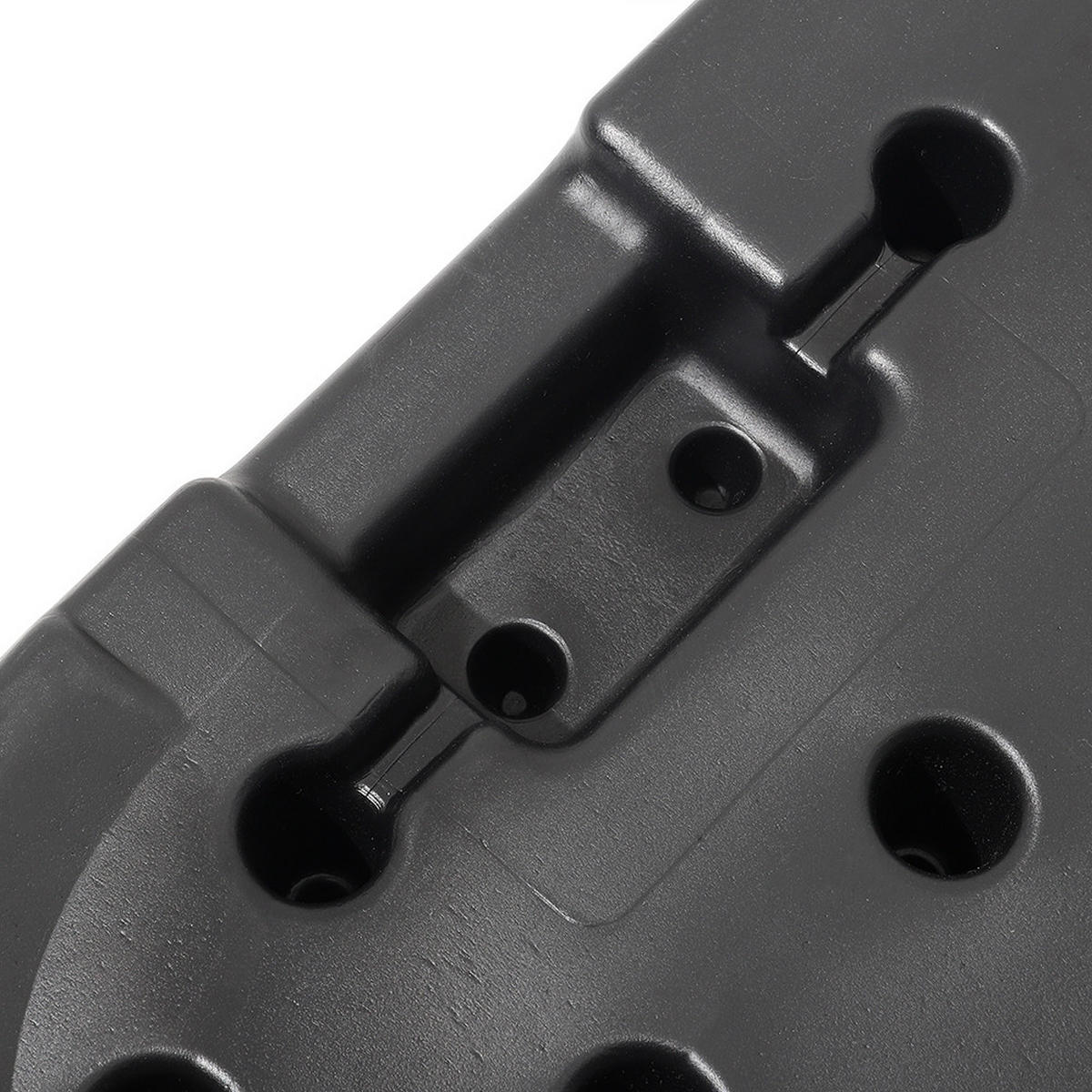 SONNENSCHIRMFUSS 4er-Set aus HDPE in Schwarz quadratisch mit Wasser oder Sand befüllbar wetterfest und standfest 150 × 50 × 7,5 cm je 8,8 kg - Schwarz, Kunststoff (50/50cm) - Livingandhome