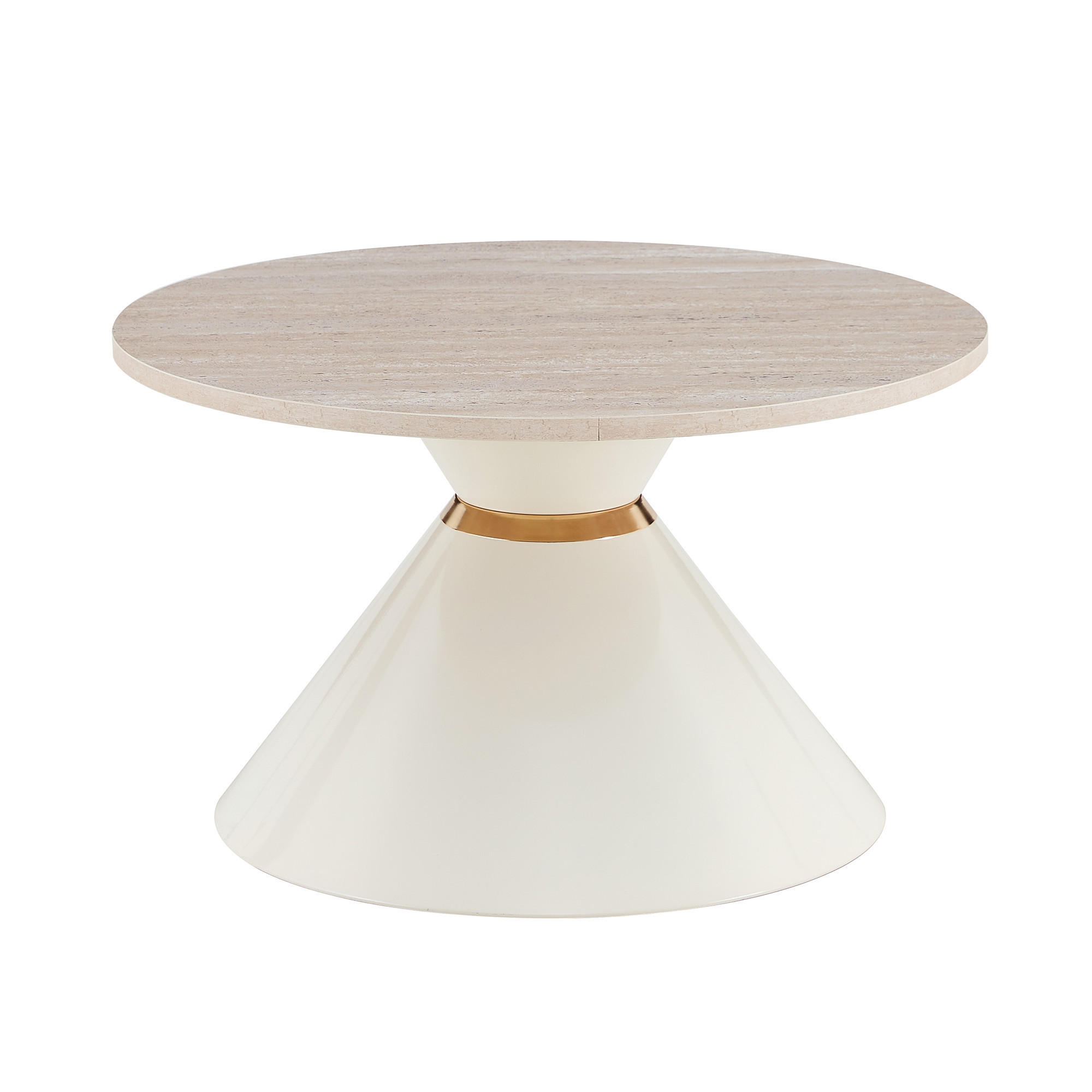 XXXLutz Couchtisch Beige, Creme, Gold 40x50.5x50 cm
