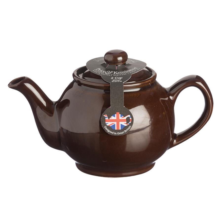 TEEKANNE 450 ml Steingut klassisch rockingham braun, für 2 Tassen - Braun, Keramik (0.36L) - Price & Kensington