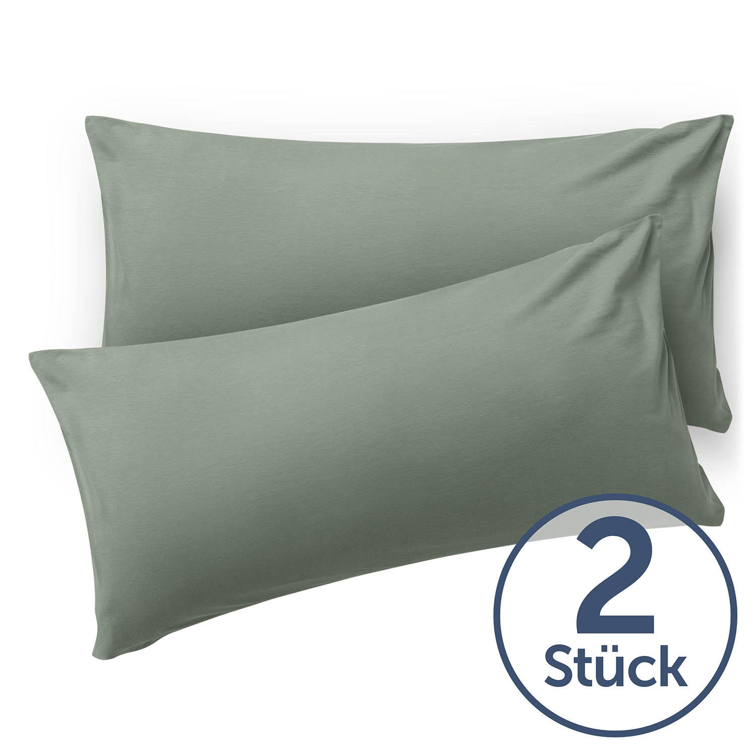 KISSENBEZUG Ellen 40/60 cm, 2er-Set, Grün - Grün, Textil (60/40cm) - Blumtal