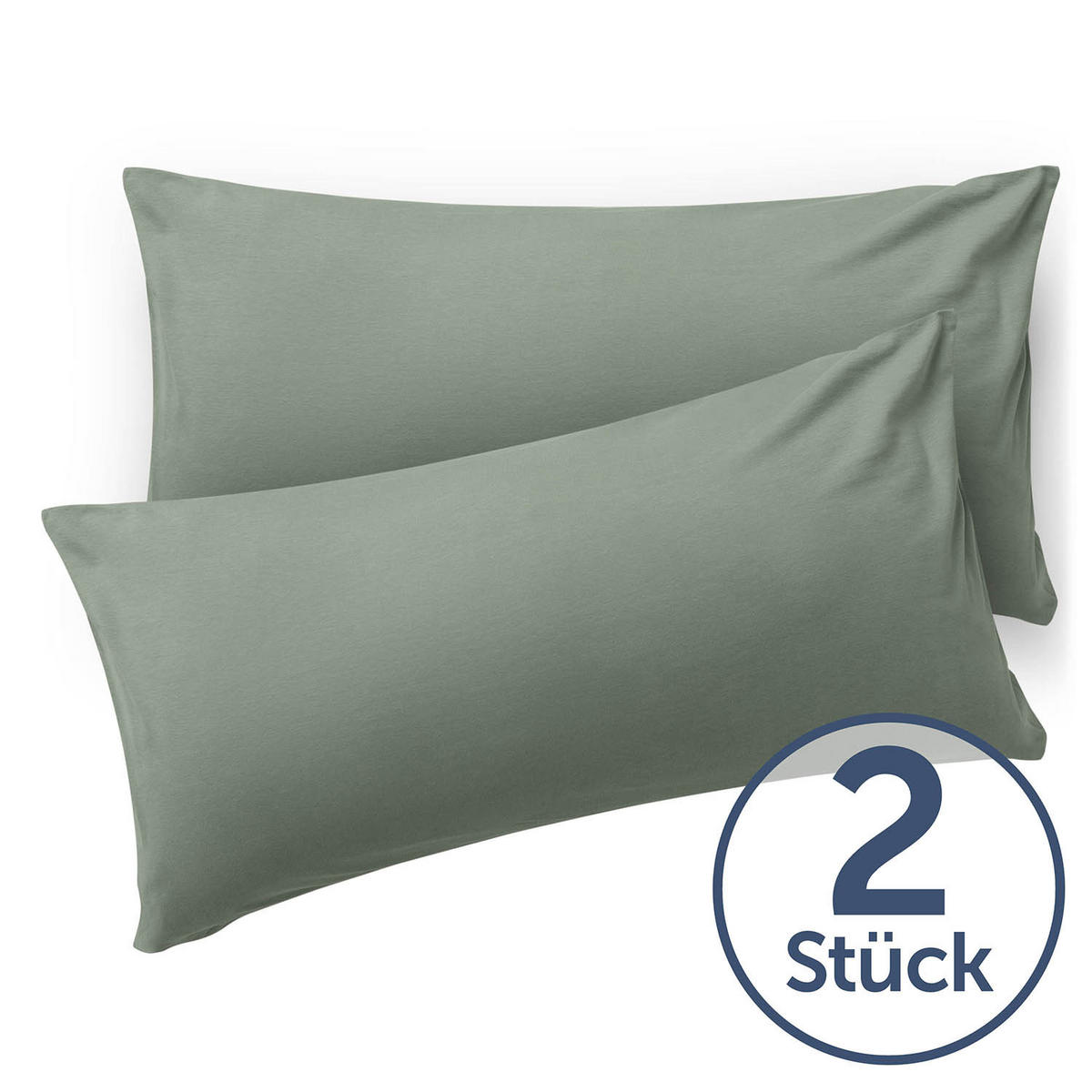 KISSENBEZUG Ellen 40/70 cm, 2er-Set, Grün - Grün, Textil (70/40cm) - Blumtal