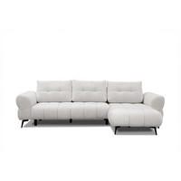 ECKSOFA SALVINI 4-Sitzer, weiß - Schwarz/Weiß, Holzwerkstoff/Textil (292/158cm) - Courtois Laville