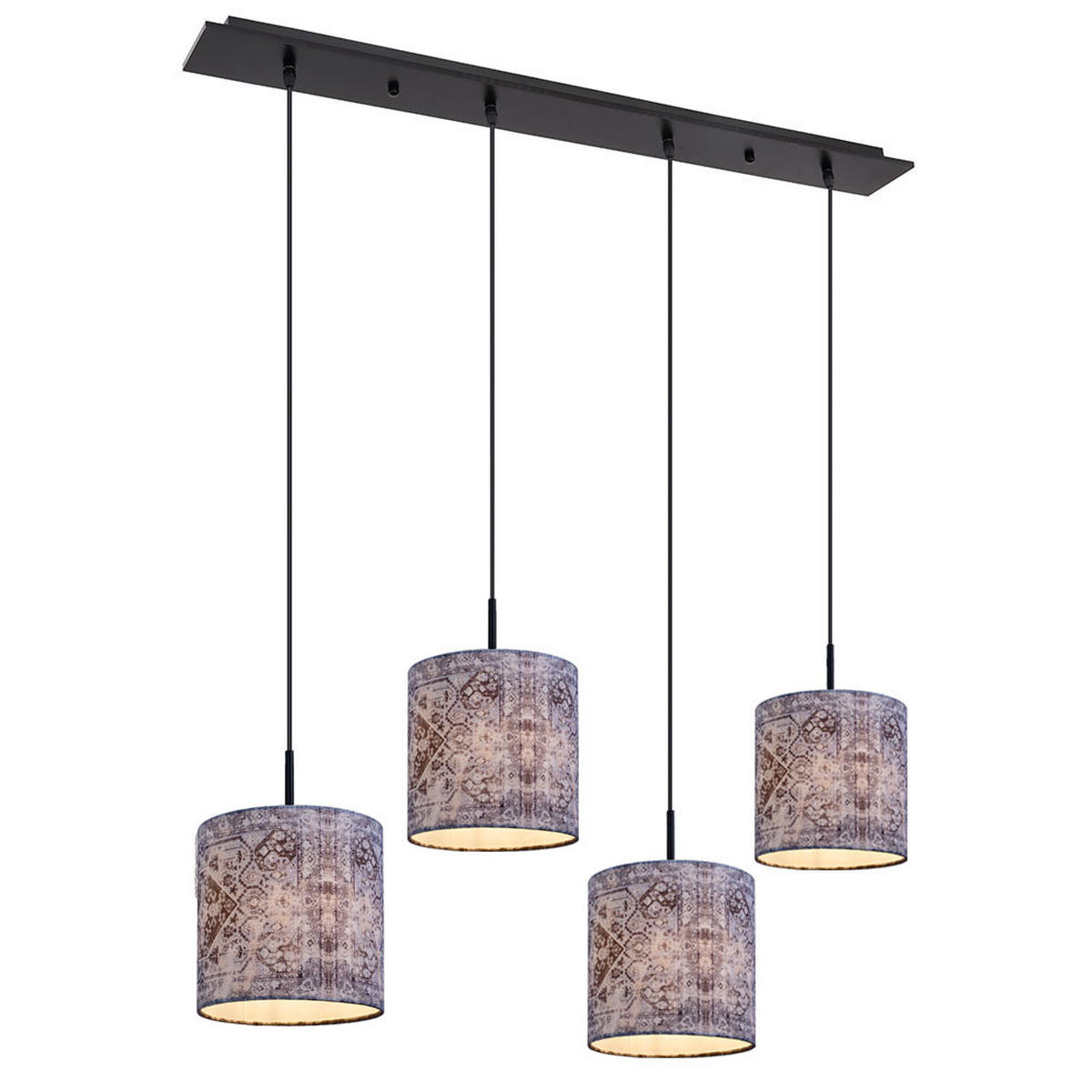 HÄNGELEUCHTE GABRIELE Metall Grau - Grau, Metall (100/20/150cm)