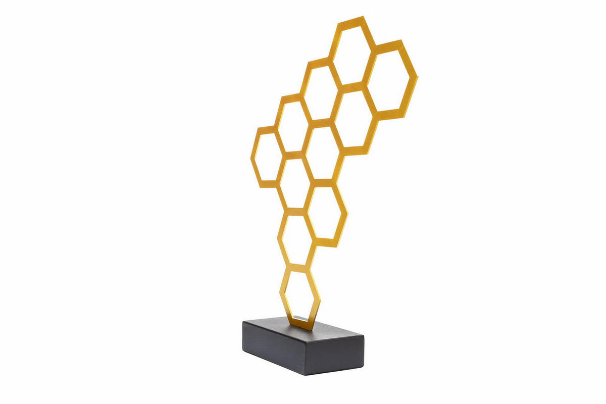 METALLSKULPTUR Gold 53/45 cm - Goldfarben, Metall (1.97/45/11cm) - KUNSTLOFT