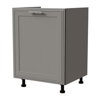 SPÜLENUNTERSCHRANK Salo D1ZA/60 Grau / Dust Grey Matt 60 / 50 / 82cm - REJS Vollauszug - Grau, Holz/Holzwerkstoff (60/82/50cm) - Feldmann-Wohnen