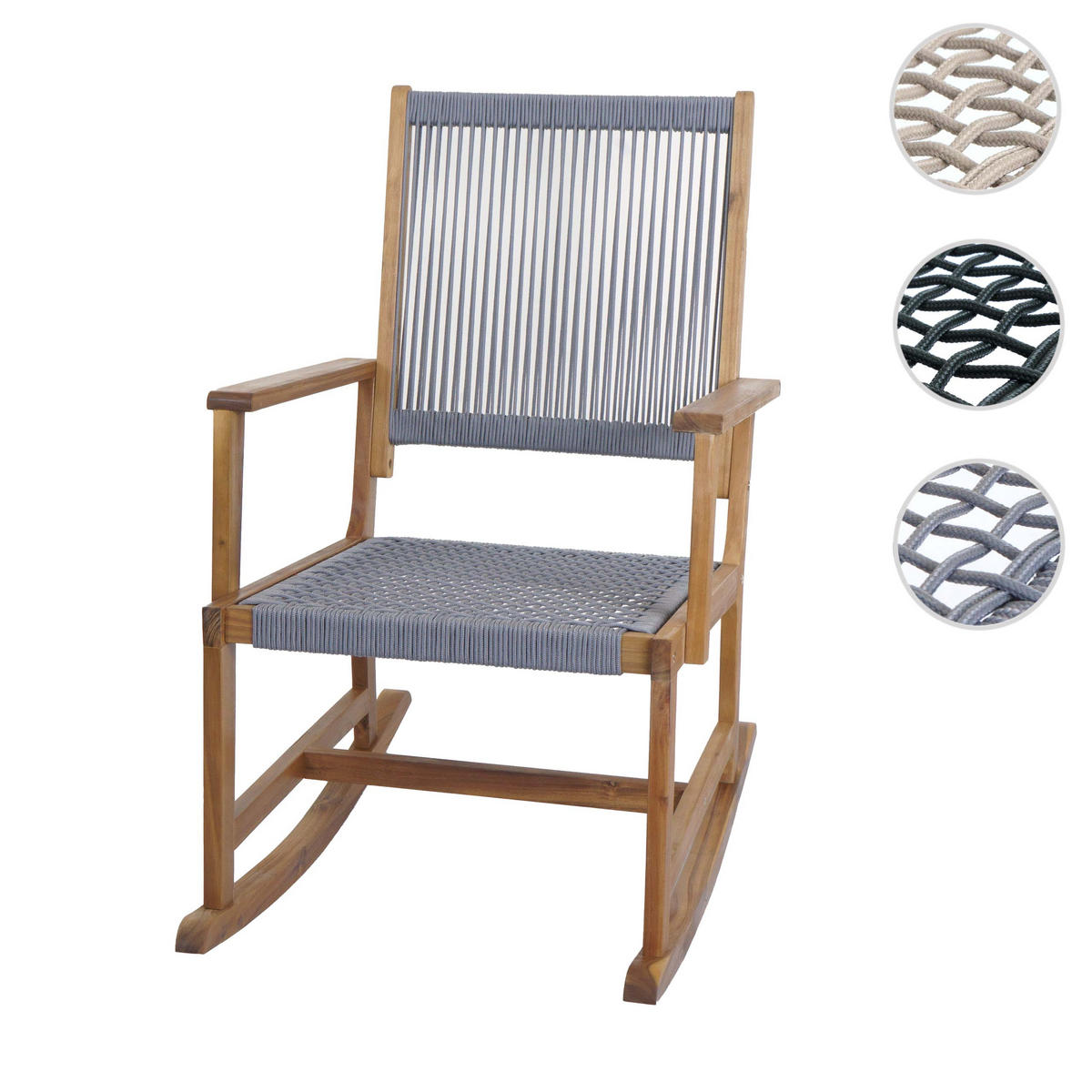 SCHAUKELSTUHL Grau - Grau, Holz (65/102/92cm) - MCW