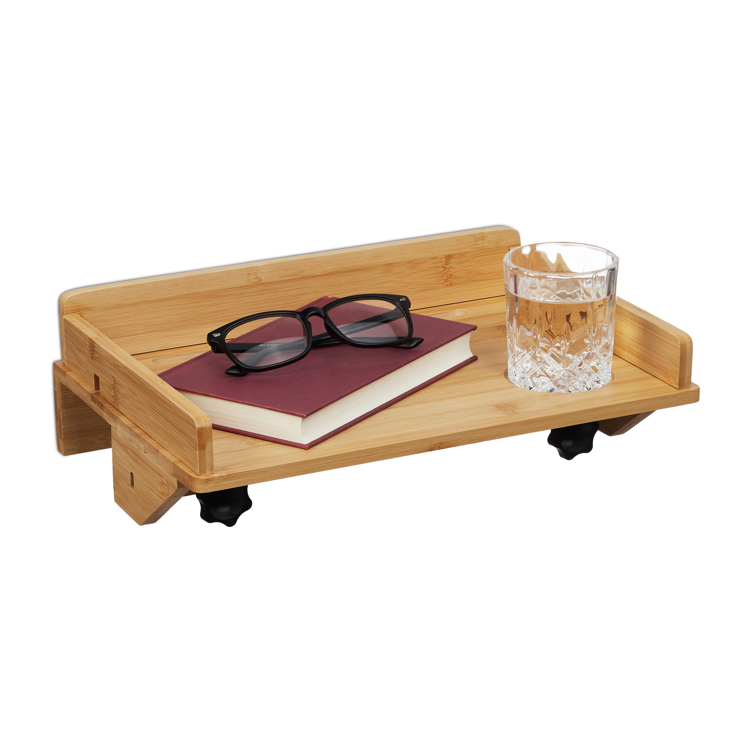BETTABLAGE - Hellbraun, Holz (36/11.5/24.5cm) - Relaxdays