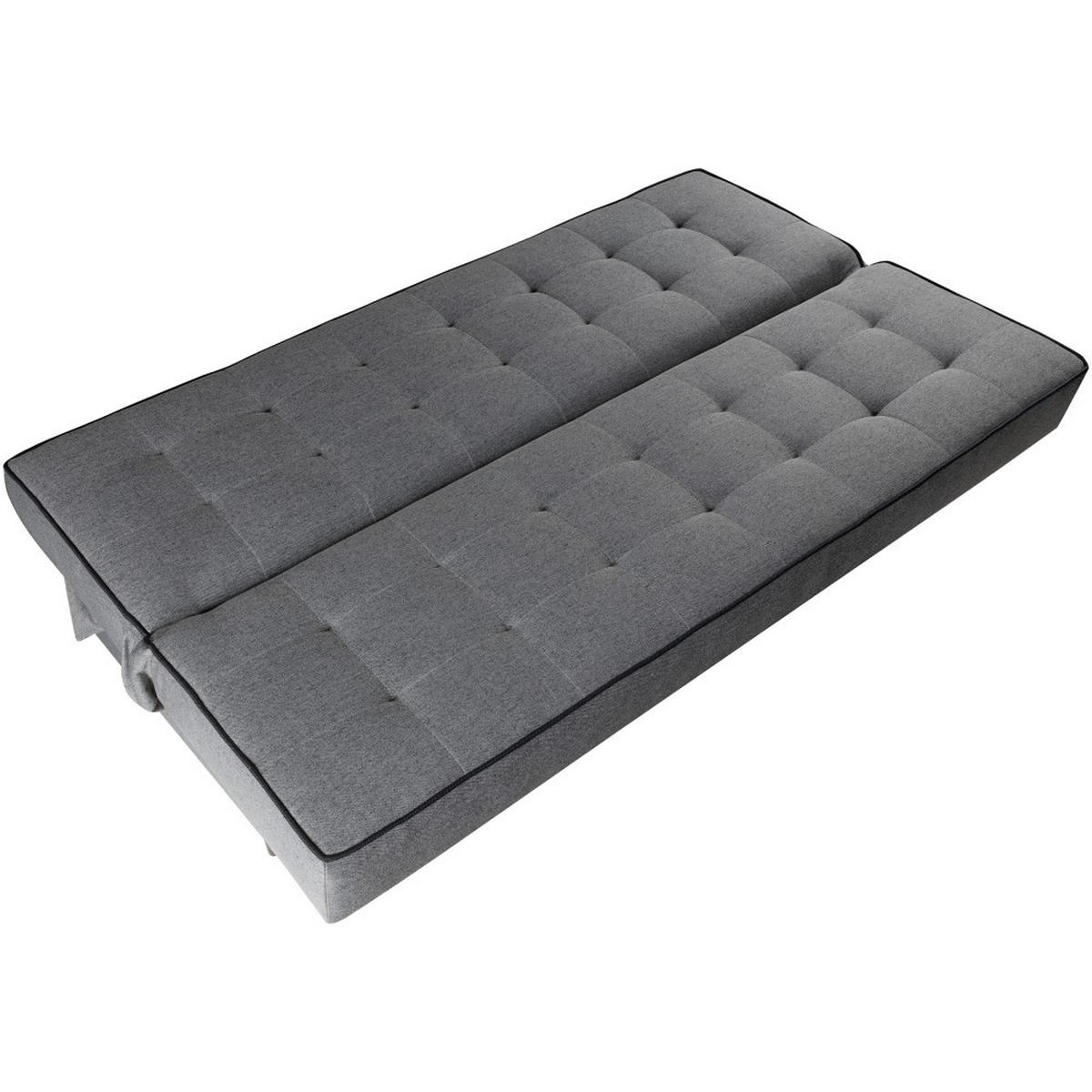 ROZKLÁDACÍ pohovka Bario 3místná s funkcí spaní, šedá - šedá, textil (200/90/98cm) - Beautysofa