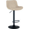 BARHOCKER Lederlook creme - Creme/Schwarz, Textil/Metall (48/81/54cm) - CLP