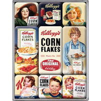 MAGNETSET 9-teilig Vintage Kellogg´s - Multicolor, Metall (7/9/2cm) - Nostalgic-Art