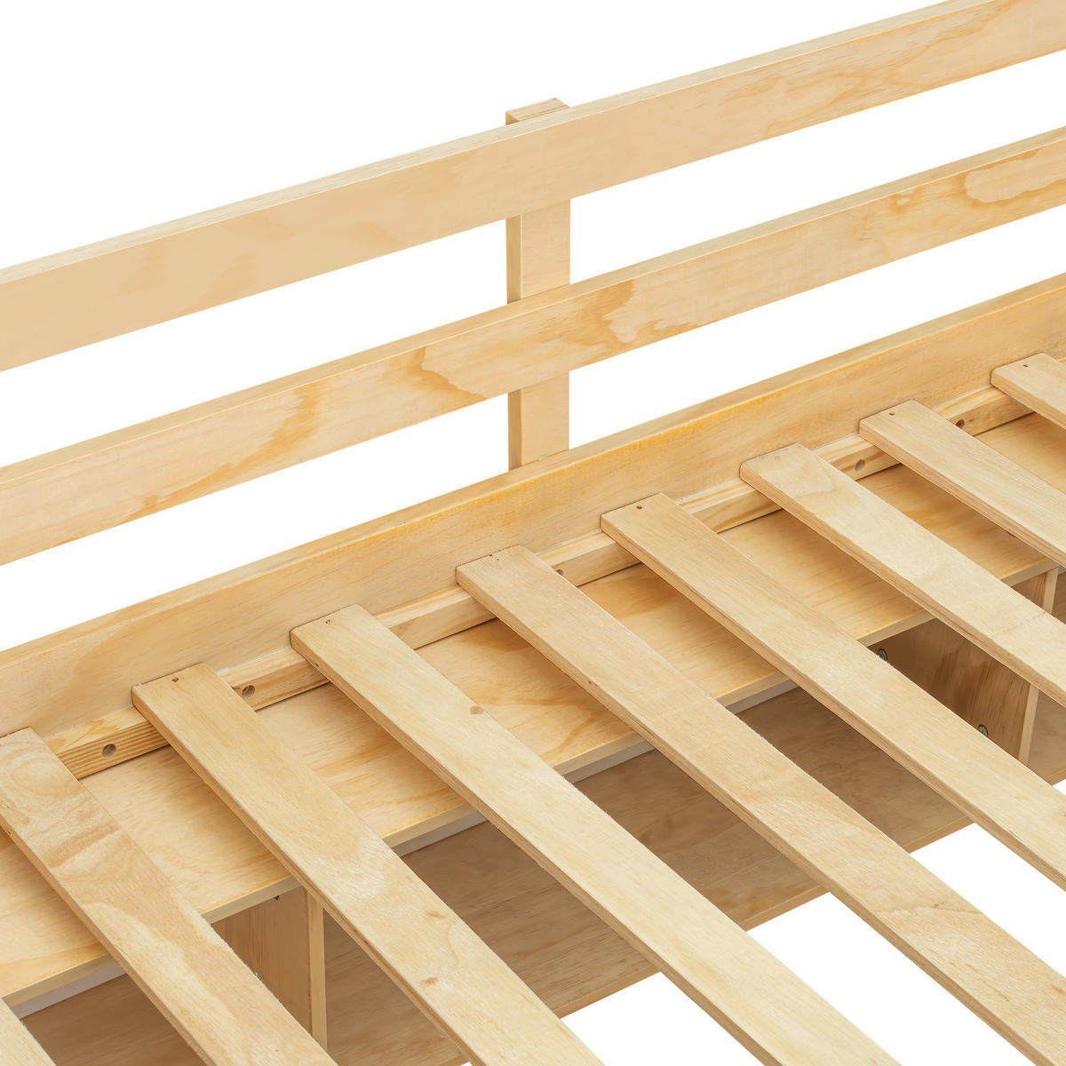 ETAGENBETT Kinderbett Weiß+Natur 90x200/120x200 - Naturfarben, Holz (90/200cm) - ComfortXL