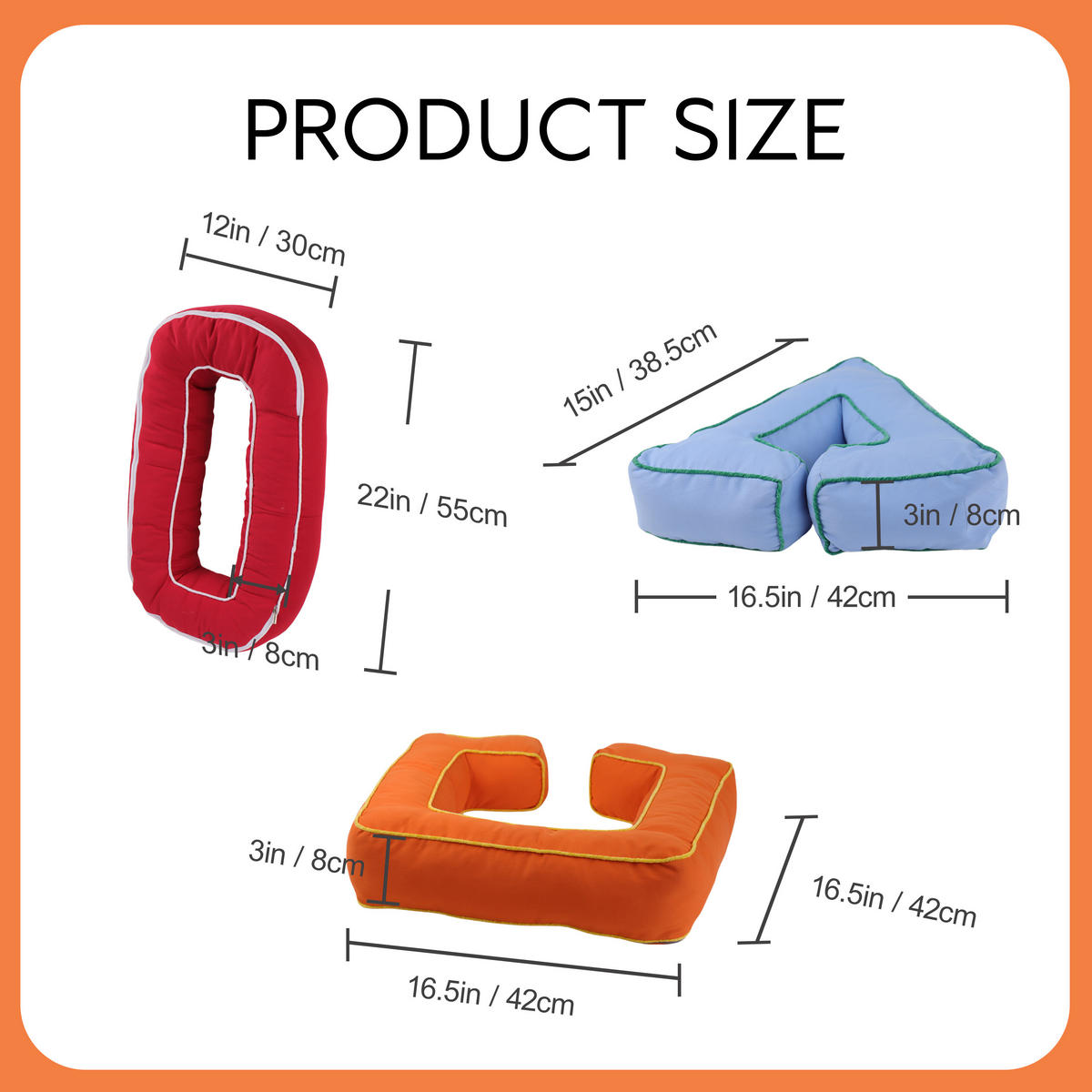 DEKOKISSEN Geometrisches Kettenset 3er-Set - Multicolor, Textil (42/55cm) - Vercart