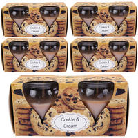 DUFTKERZEN Glas 10er-Pack Cookie-Cream - Braun, Glas (6/6cm)