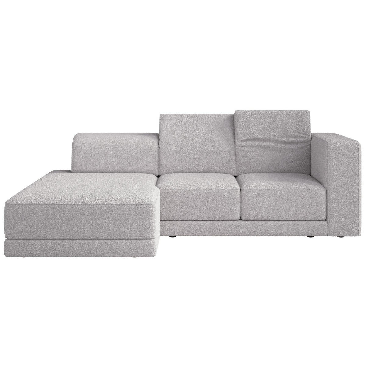 ECKSOFA Novals L-Form, 4-Sitzer, links 278 cm - Hellgrau/Schwarz, Holz/Kunststoff (278/168cm) - Selsey