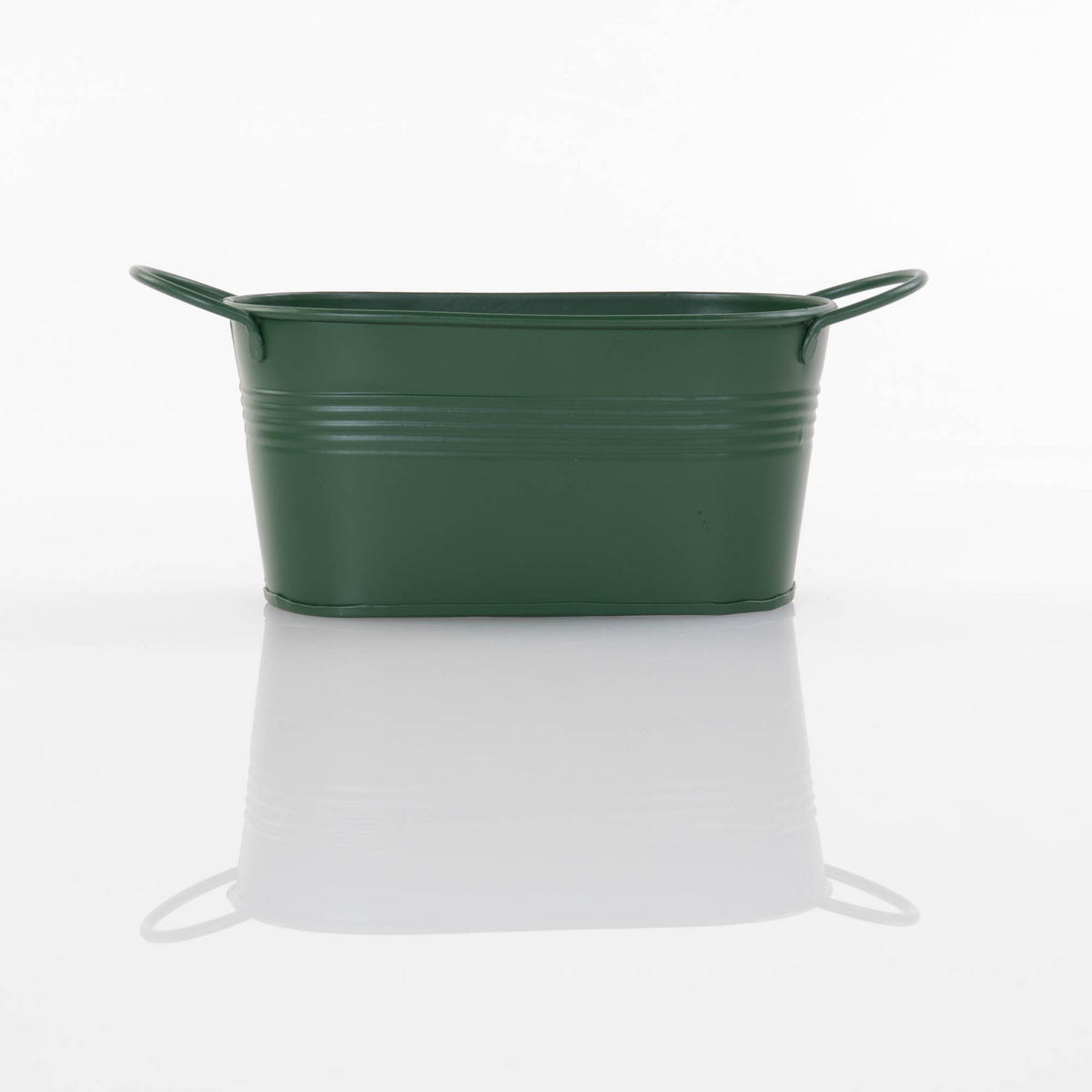 BLUMENTOPF Lingo 20/8,5/9,5 cm - Dunkelgrün, Metall (9.5cm)