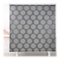 DUSCHROLLO - Grau, Kunststoff/Metall (160/4.5cm) - Relaxdays