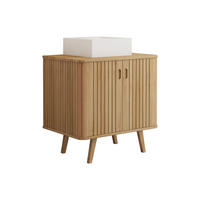 EINZELWASCHTISCH - 80 cmcm x 55 cmcm - Holz, Platte - Naturfarben Hell - WAMENA - Naturfarben, Holz (80/80/55cm) - Vente-Unique