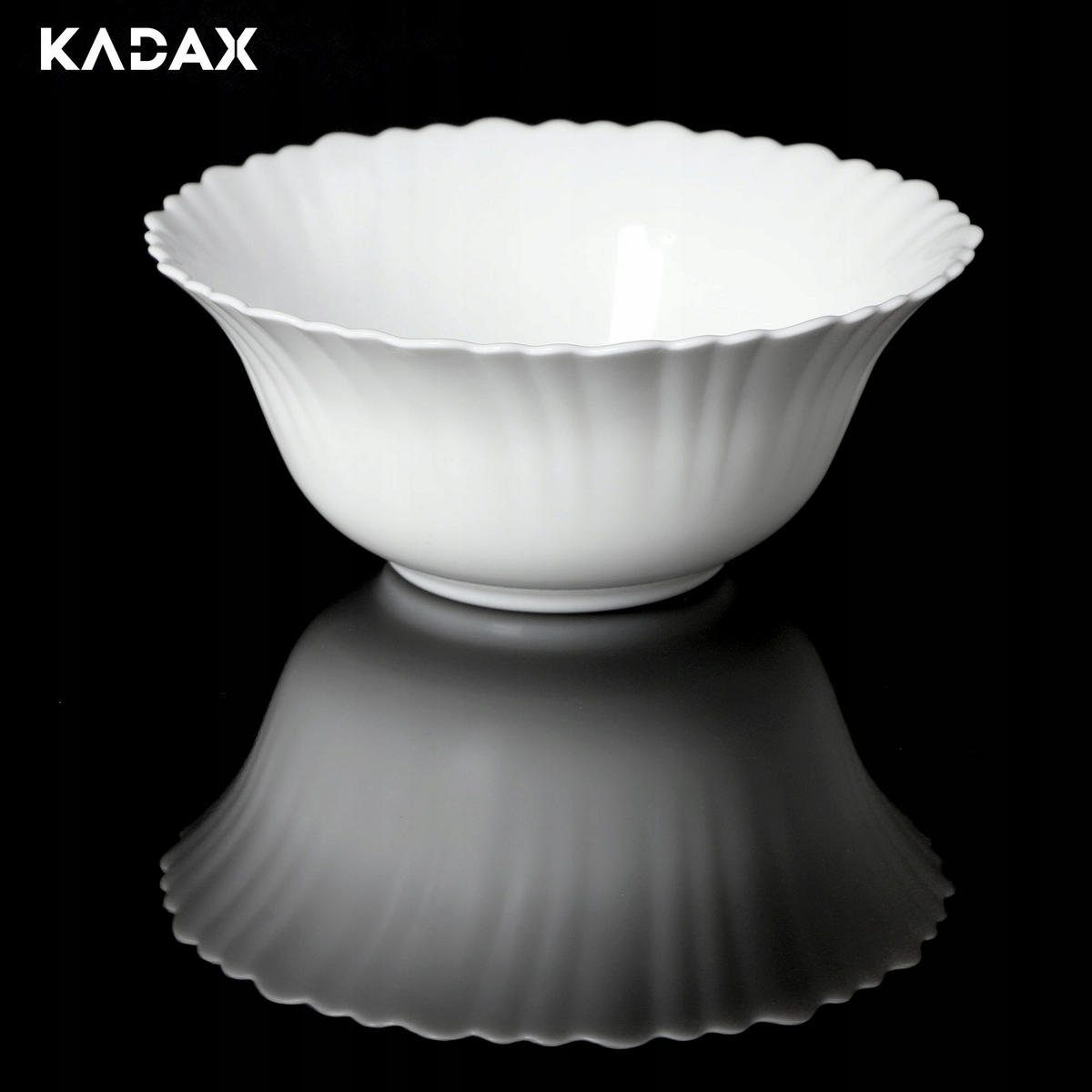 SALATSCHÜSSEL aus Glaws, 16 x 6 cm, weiß - Weiß, Glas (16cm) - KADAX