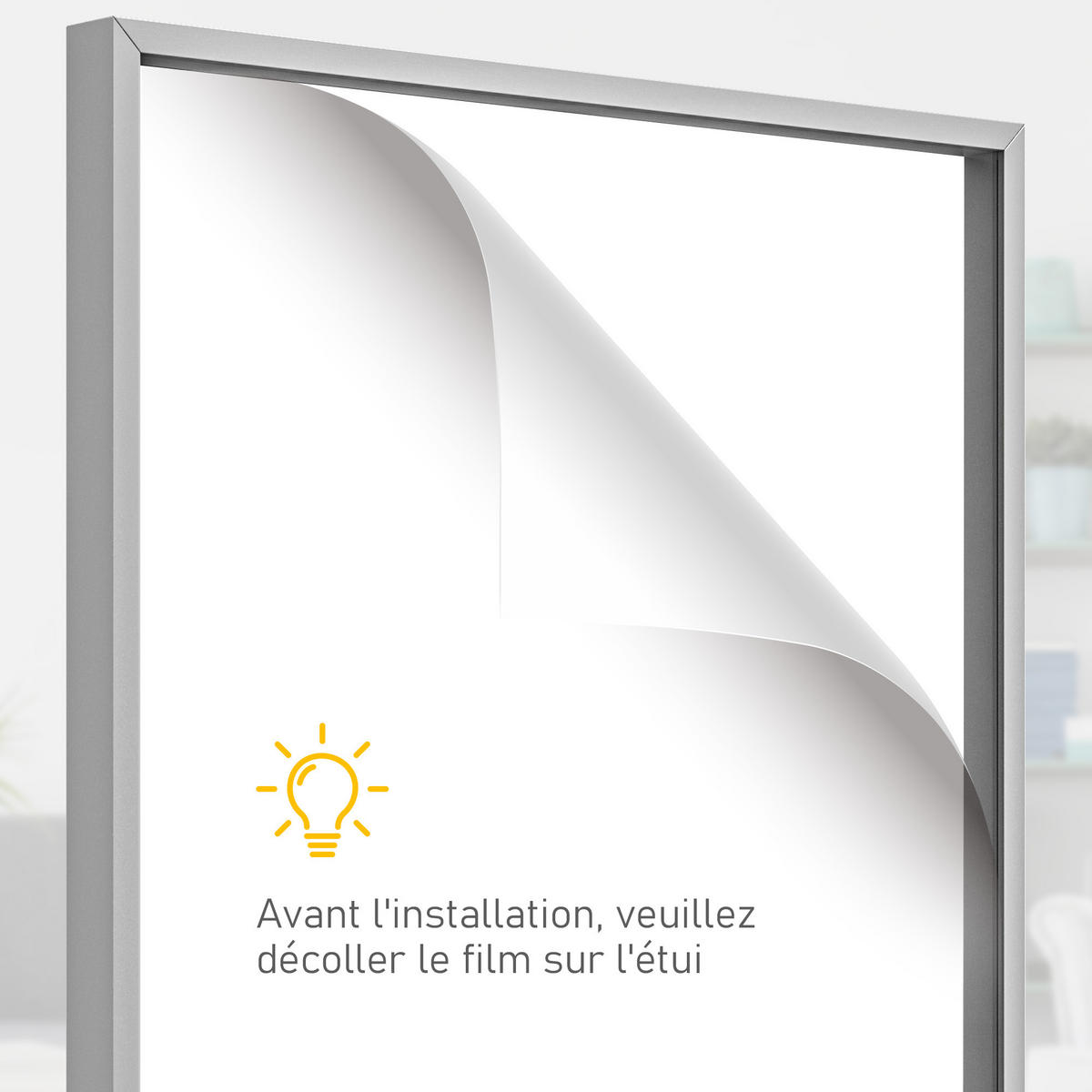 TRIKOTRAHMEN DE-15506 70/90 cm, UV-Schutz Aluminium - Silberfarben, Metall (90/4/70cm) - ComfortXL