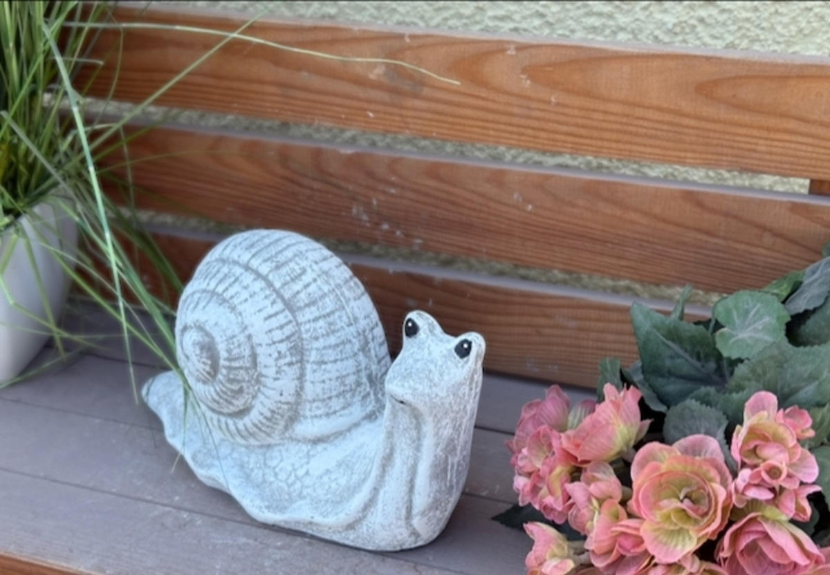 STEINFIGUR Schnecke aus Steinguss frostfest wetterfest - Grau, Stein (28/16/12cm) - stoneandstyle