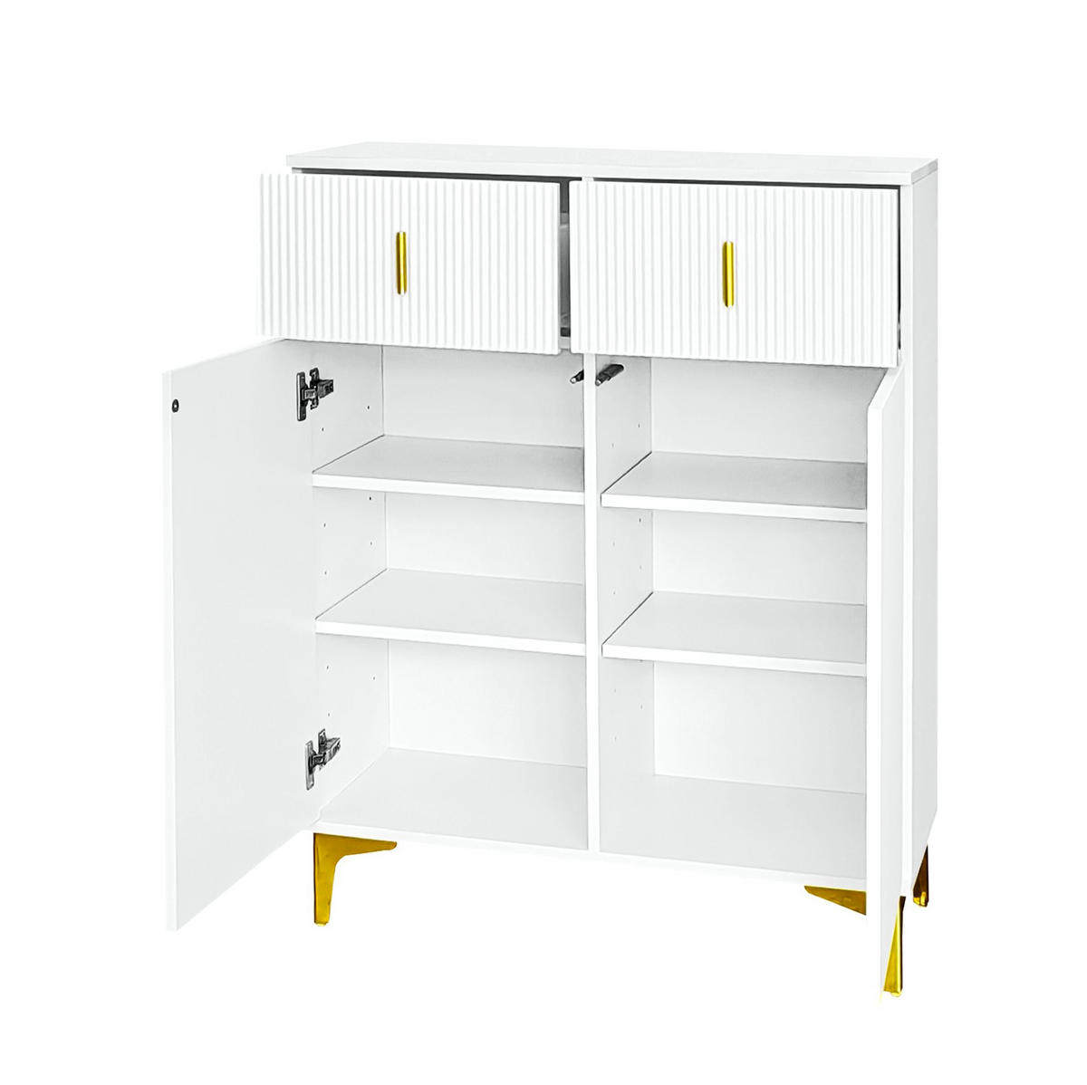 GARDEROBE 60,5/180,5/35,2 cm + 83/101/35 cm Weiß aus Spanplatte 2er Set - Weiß, Holzwerkstoff (83/101/35cm) - OKMYHOME